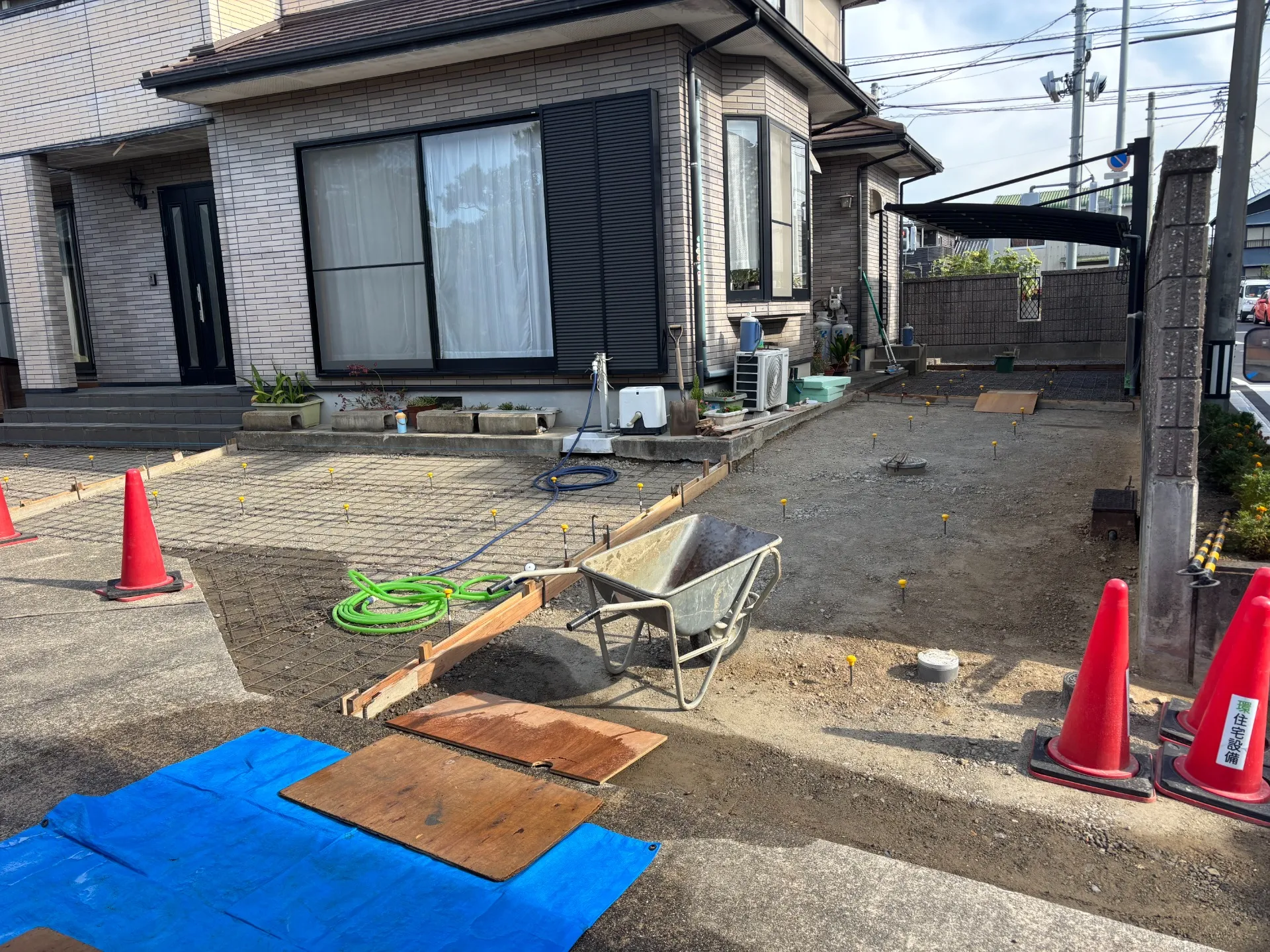 西尾市・外構　土間コンクリート工事